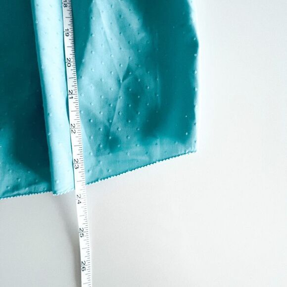 Rachel Roy Womens Blouse Cropped Short Sleeve Sky Blue Large - Picture 6 of 6